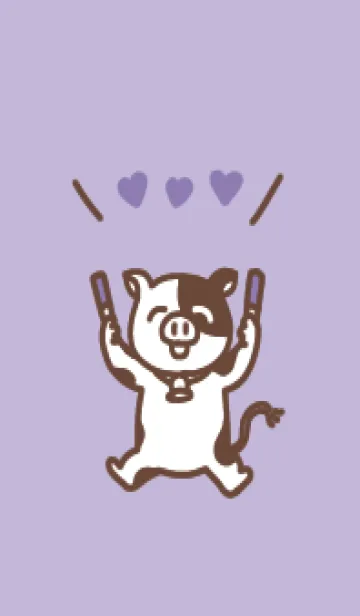 [LINE着せ替え] 推し色うし(purple)の画像1