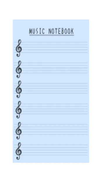 [LINE着せ替え] 音楽カラーノート/ブルーグレイ/ホワイトの画像1