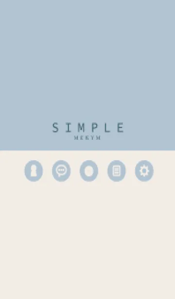 [LINE着せ替え] SIMPLE-ICON BLUE 12の画像1