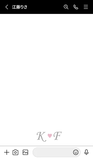 [LINE着せ替え] LOVE INITIAL-K&F イニシャル 6の画像2