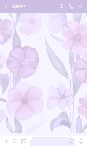 [LINE着せ替え] purple♡シックな花04_1の画像2