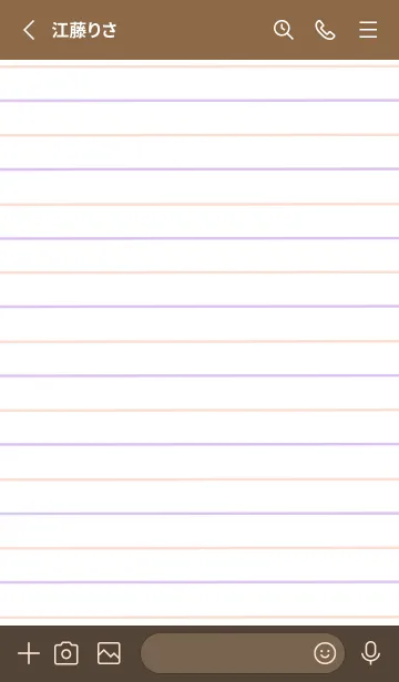 [LINE着せ替え] 2色ノート/ピンク&パープル/ブラウンの画像2