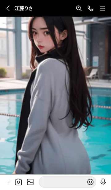 [LINE着せ替え] 少女が一人 #LR123。の画像2