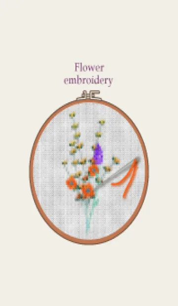 [LINE着せ替え] Flower embroidery 21の画像1