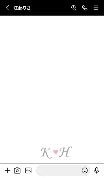 [LINE着せ替え] LOVE INITIAL-K&H イニシャル 6の画像2