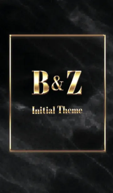 [LINE着せ替え] 【 B&Z 】Initial Theme Gold - ブラックの画像1