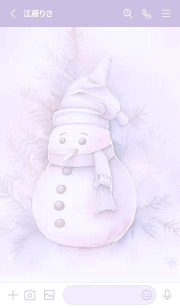 [LINE着せ替え] purple♡snowman12_1の画像2