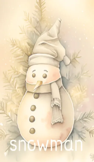 [LINE着せ替え] yellow♡snowman14_1の画像1