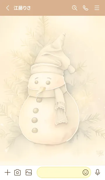 [LINE着せ替え] yellow♡snowman14_1の画像2