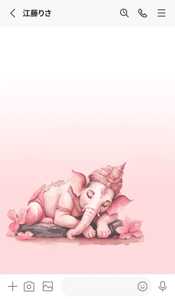 [LINE着せ替え] Love Pink Ganesha Theme (JP)の画像2