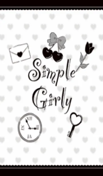 [LINE着せ替え] Simple❤︎Girly Black&White...❤︎の画像1