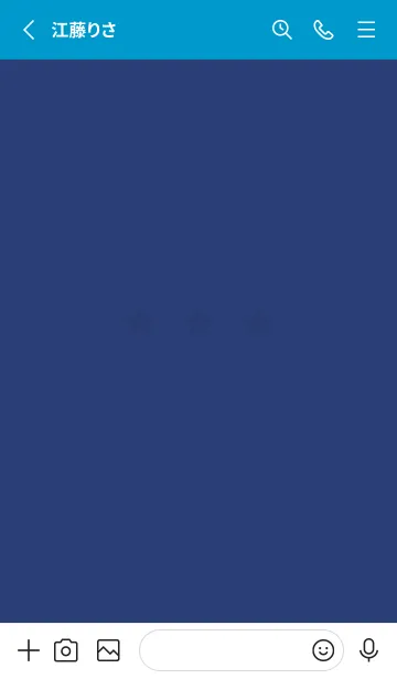 [LINE着せ替え] くっきりアイコンのテーマ（紺色）の画像2