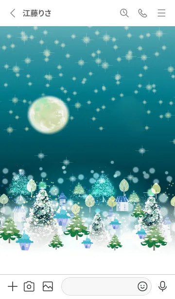 [LINE着せ替え] 北欧煌めきのクリスマスの町並み・1の画像2