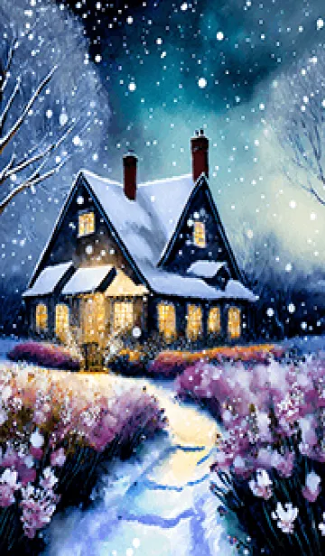 [LINE着せ替え] 優美な冬の風景の着せかえ(Winter-436)の画像1