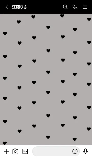 [LINE着せ替え] pattern_heart :blackgrayの画像2