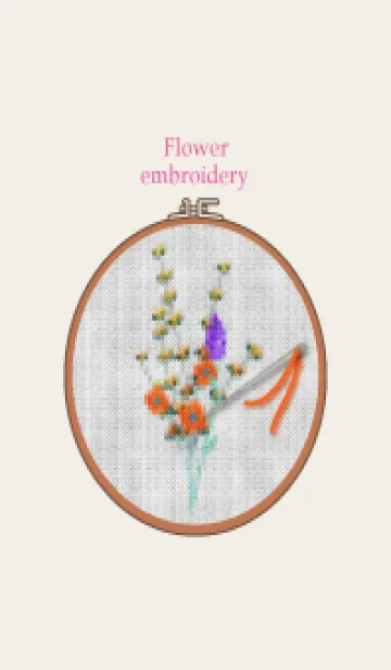 [LINE着せ替え] Flower embroidery 22の画像1