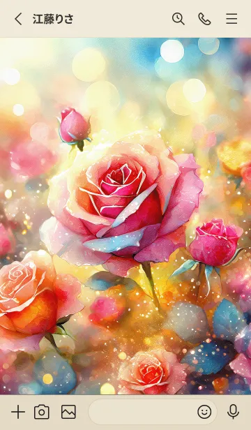 [LINE着せ替え] 薔薇(バラ)の花の着せかえ(R493)の画像2