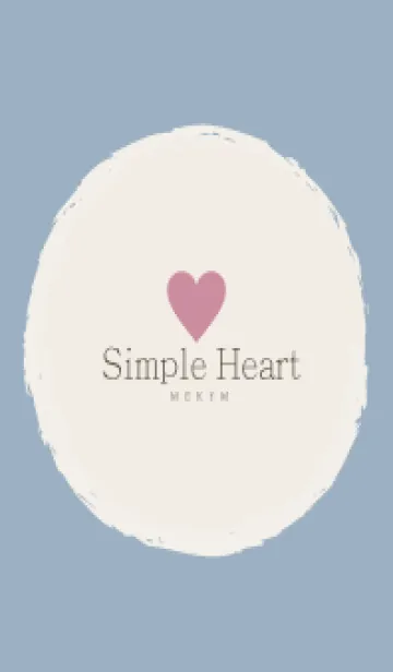 [LINE着せ替え] Simple Heart Blue - NATURAL 37の画像1