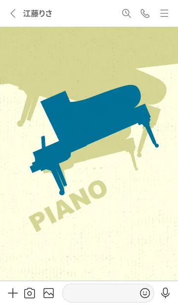 [LINE着せ替え] Piano CLR ダックブルーの画像2