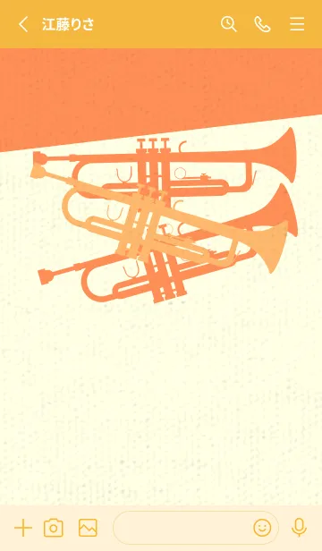 [LINE着せ替え] Trumpet CLR サンオレンジの画像2