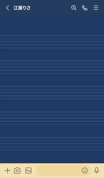 [LINE着せ替え] 音楽カラーノート/ネイビーブルー/ベージュの画像2