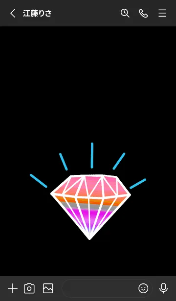 [LINE着せ替え] グラデーション ダイヤモンド .121の画像2