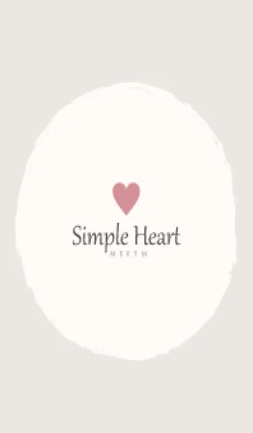 [LINE着せ替え] Simple Heart Dusky Beige - NATURAL 37の画像1