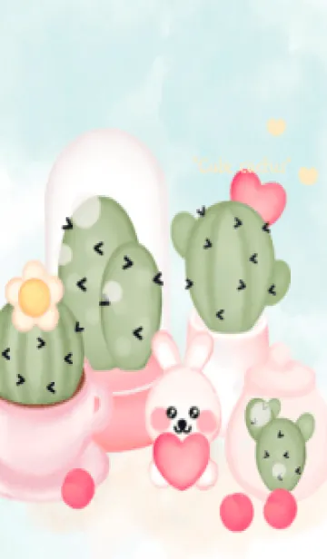 [LINE着せ替え] I love cactus 75 :)の画像1