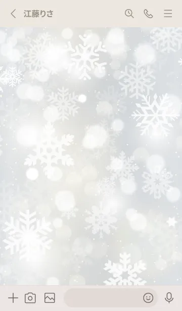 [LINE着せ替え] SnowCrystal-WHITE 10の画像2