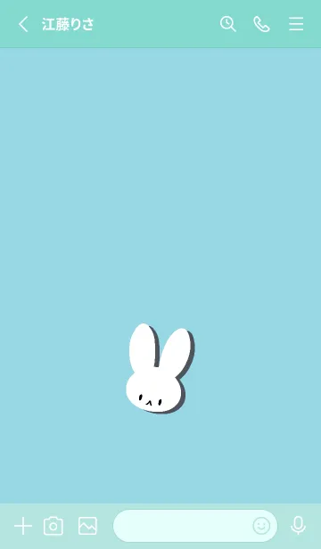 [LINE着せ替え] ホワイト ラビット 261の画像2