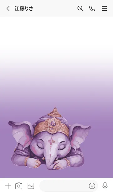 [LINE着せ替え] Love Purple Ganesha Theme (JP)の画像2