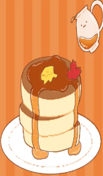 [LINE着せ替え] ぽかぽかホットケーキ♪【着せ替え】の画像1