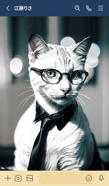 [LINE着せ替え] エース CEO 猫 2の画像2