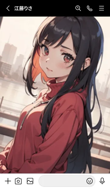 [LINE着せ替え] 少女が一人 #LT115。の画像2