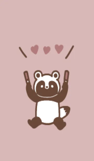 [LINE着せ替え] 推し色たぬき(red)の画像1