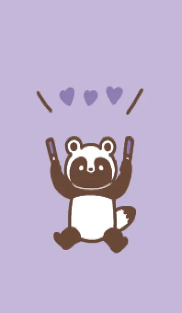 [LINE着せ替え] 推し色たぬき(purple)の画像1