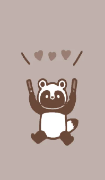 [LINE着せ替え] 推し色たぬき(brown)の画像1