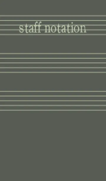 [LINE着せ替え] 五線譜1 うぐいす色の画像1