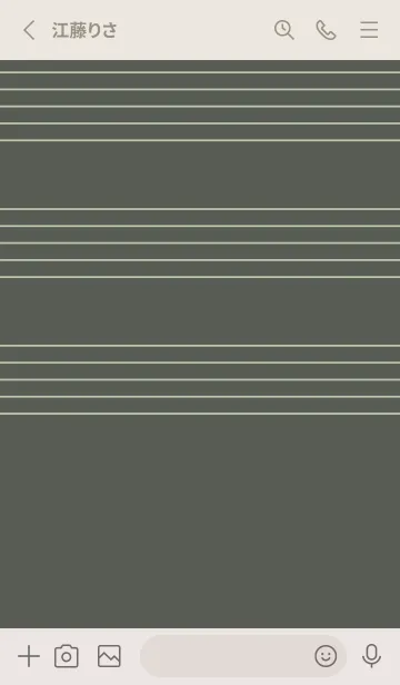 [LINE着せ替え] 五線譜1 うぐいす色の画像2