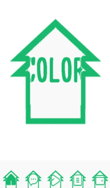 [LINE着せ替え] green color T82の画像1