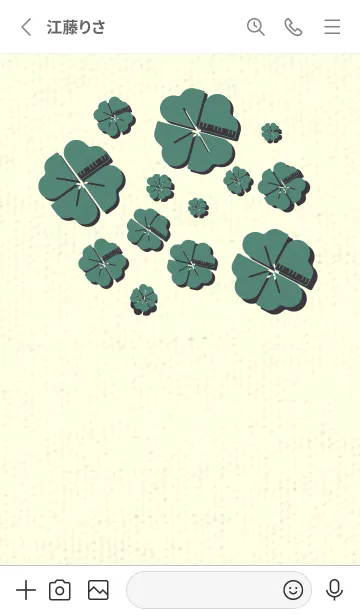 [LINE着せ替え] Piano clover ライトターコイズの画像2