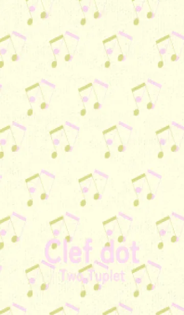 [LINE着せ替え] 2連符柄  メロンイエローの画像1