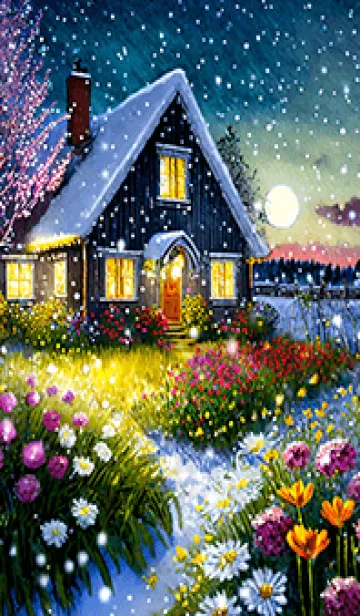 [LINE着せ替え] 優美な冬の風景の着せかえ(Winter-440)の画像1