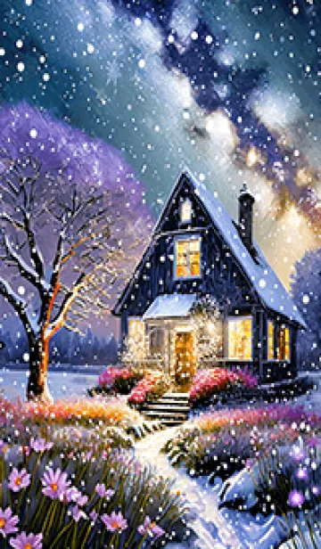 [LINE着せ替え] 優美な冬の風景の着せかえ(Winter-447)の画像1