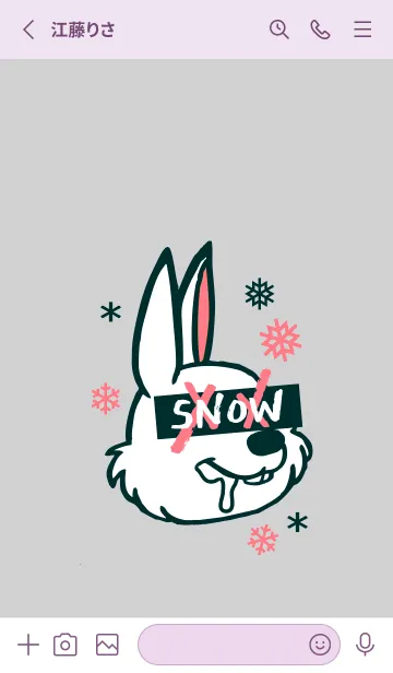 [LINE着せ替え] スノーラビット .12の画像2