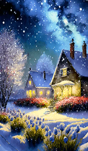 [LINE着せ替え] 優美な冬の風景の着せかえ(Winter-448)の画像1