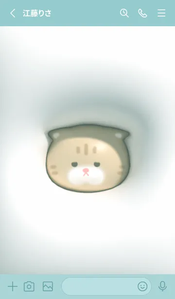 [LINE着せ替え] bluegreen♡ぷっくりブサカワ猫06_1の画像2