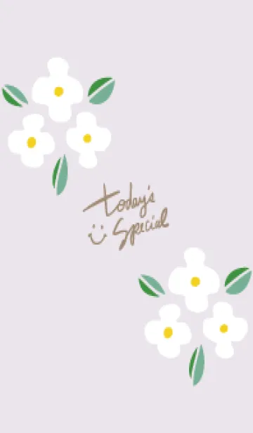 [LINE着せ替え] かわいい白い花9の画像1