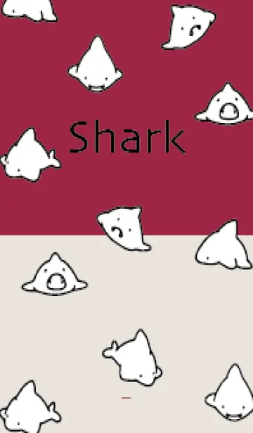 [LINE着せ替え] ボルドー : シンプルなサメ！の画像1