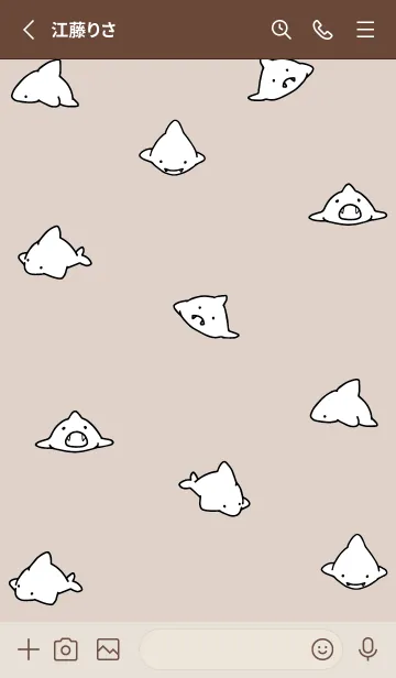 [LINE着せ替え] ボルドー : シンプルなサメ！の画像2